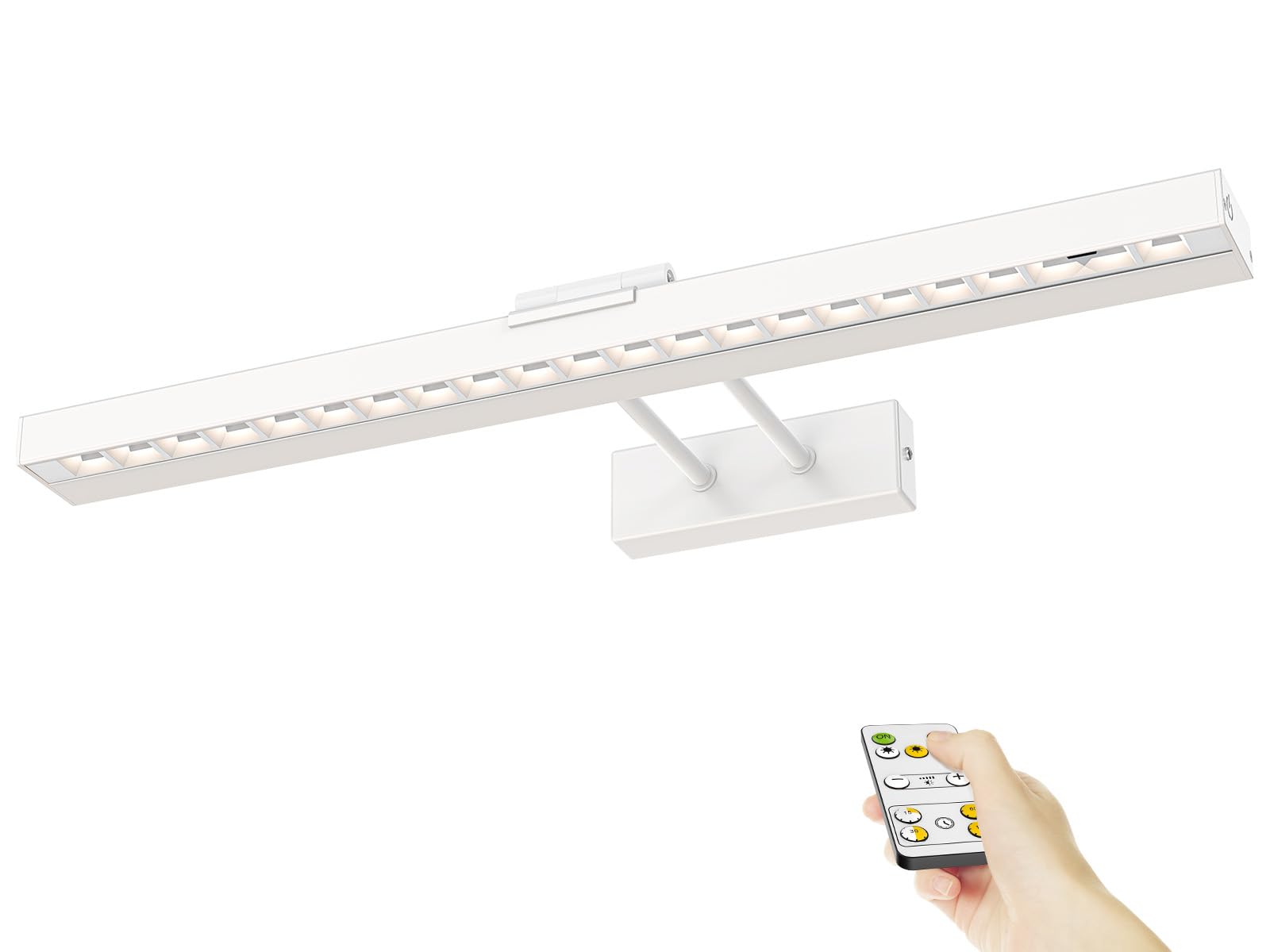 PESUTEN Picture Light Battery Operated, 16in Wireless Art Light for Paintings CCT Dimmable Recharging Battery Picture Light with Remote Control for Gallery Dartboard Art Bedroom Bathroom