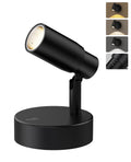 PESUTEN Spot Lights Indoor, Rechargeable Picture Light with Remote, Dimmable CCT Spotlight for Wall Art, 6000mAh Battery Uplights Indoor with Timer for Plant Artwork Painting Sofa Corner Black