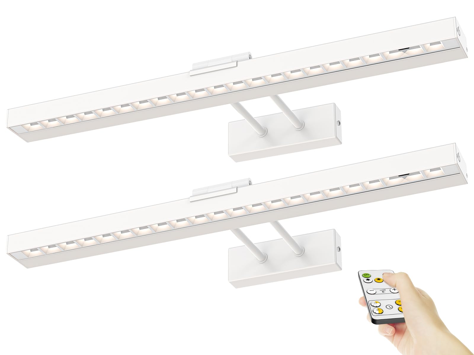 PESUTEN Picture Light Battery Operated, 16in Wireless Art Light for Paintings CCT Dimmable Recharging Battery Picture Light with Remote Control for Gallery Dartboard Art Bedroom Bathroom