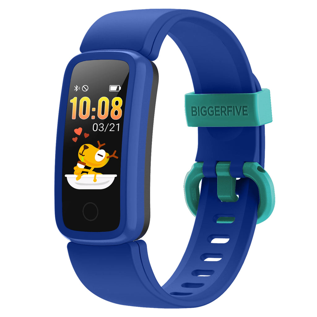 BIGGERFIVE Vigor Kids Fitness Tracker for Girls & Boys Ages 5-15, Kids Watch with IP68 Waterproof, Pedometer, Activity Tracker with Heart Rate & Sleep Monitor, Calorie & Step Counter Watch