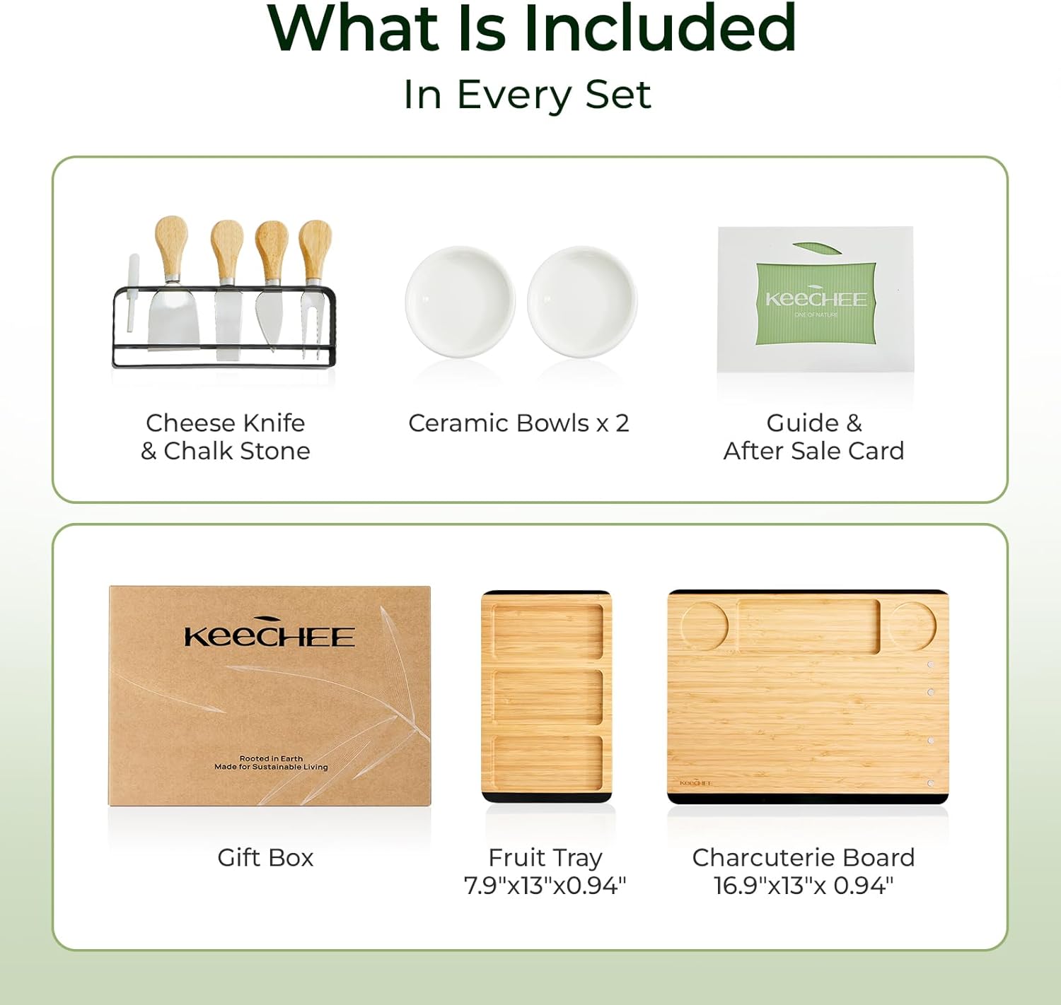 Charcuterie Boards Set of Christmas Gifts: Large Bamboo Cheese Board Set with Chalkboard Edge & Forks Set - Ideal for Housewarming Gift, Weddings, Bridal Showers, and Unique Gifts for Womem