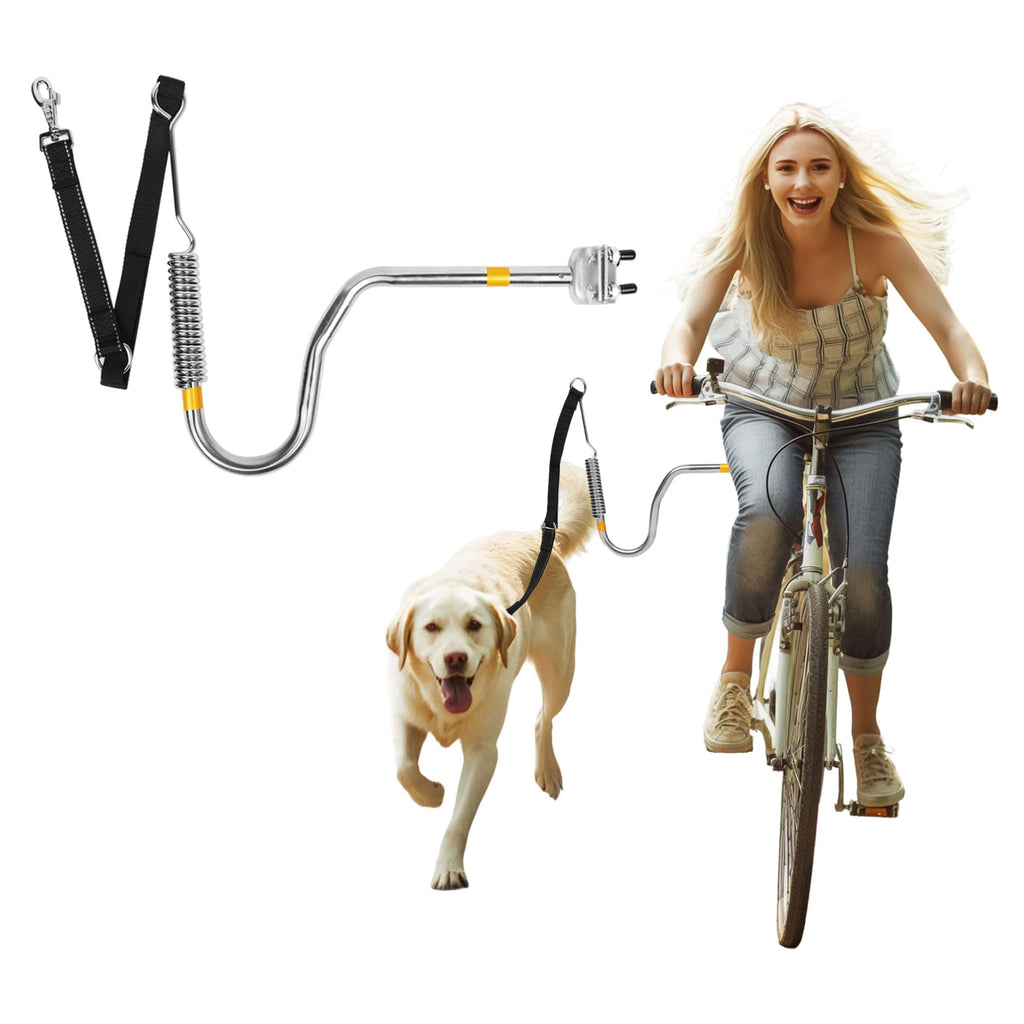 Dog Bike Leash - Hands-Free Bike Attachment for Dogs, Safe Shock-Absorbing, Adjustable Length, Easy to Install