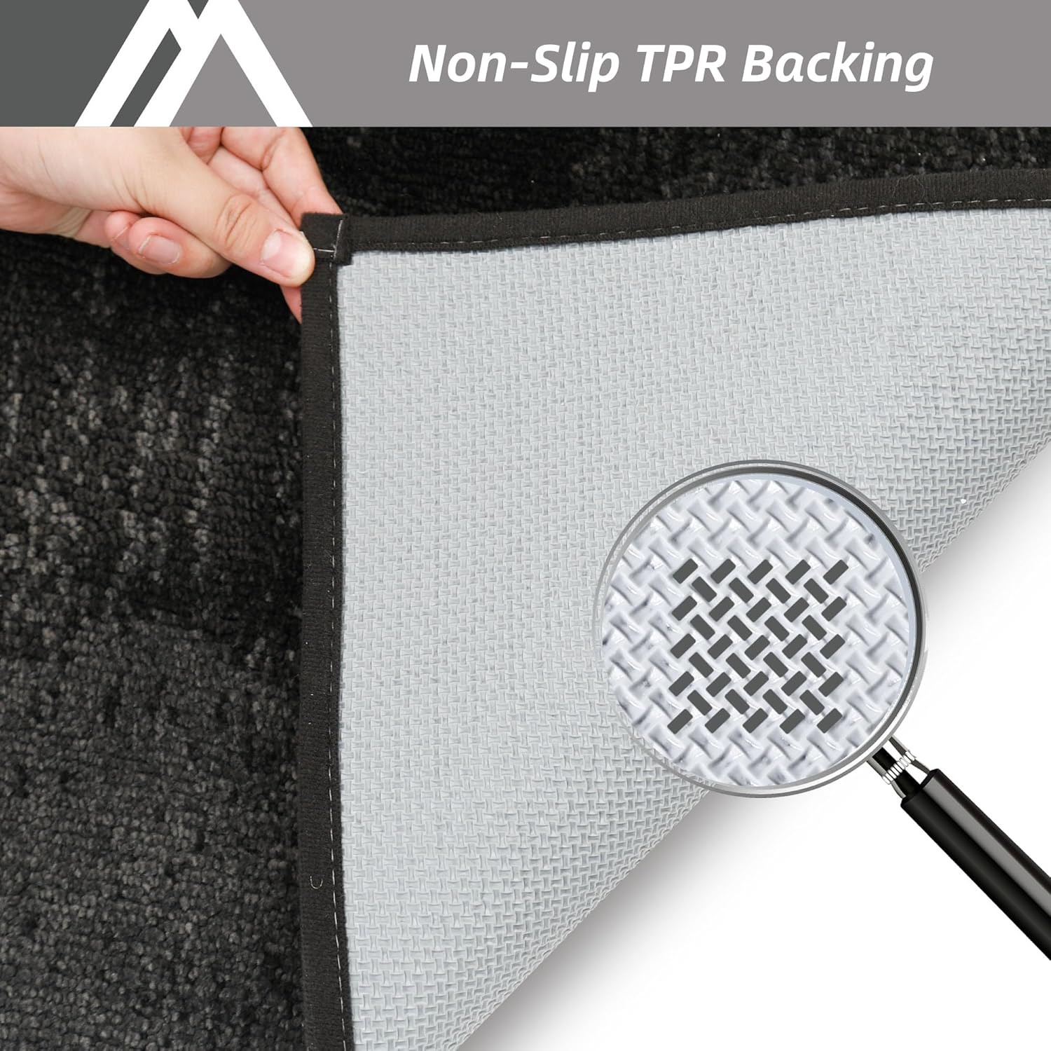 COSY HOMEER Entryway Rugs Doormat 20"x32", Non-Slip Absorbent Polyester, Washable Rugs for Front Door, Dirty Paws & High Traffic Areas, Dark Gray