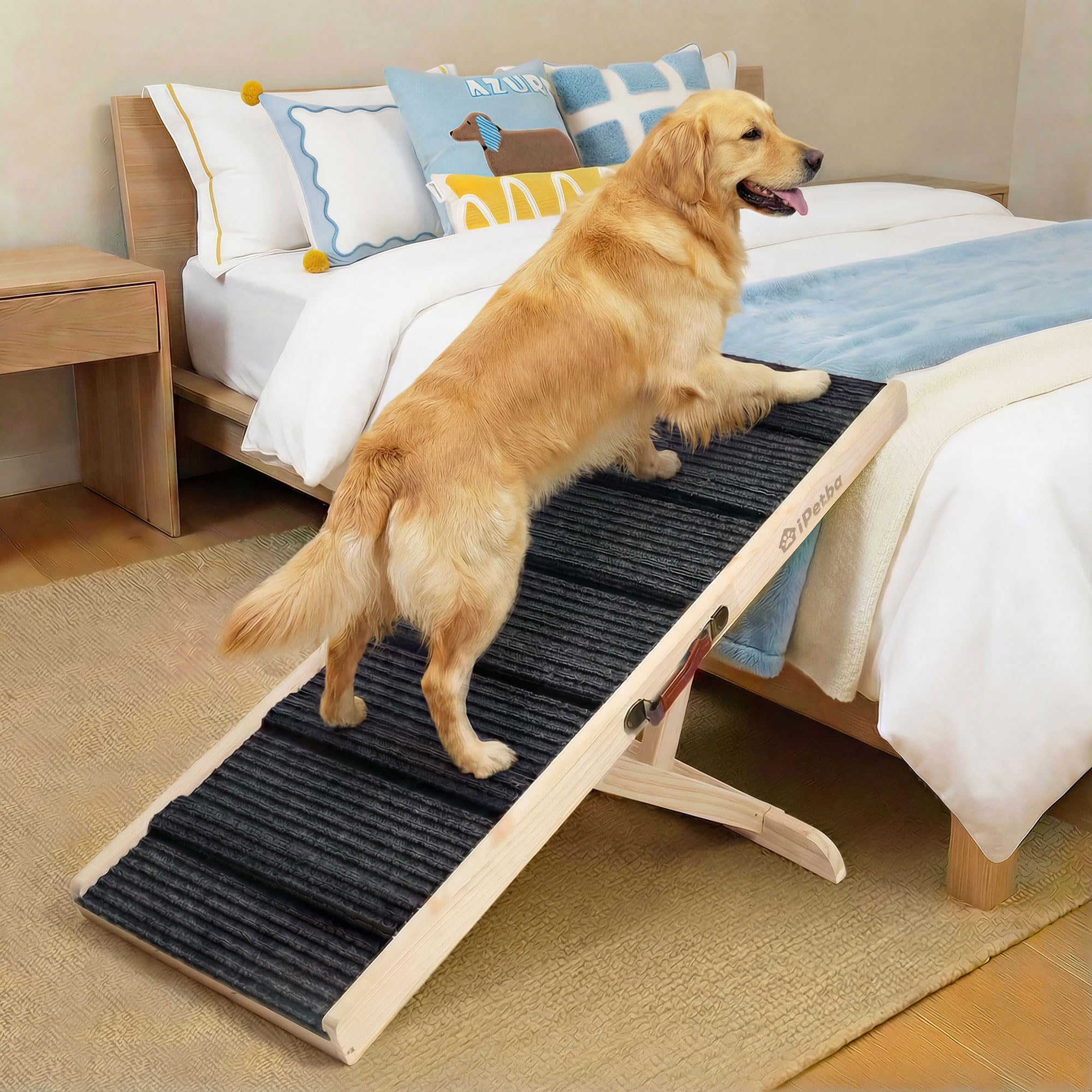 Dog Ramp for Couch & Low Bed - Joint & Spine Support with Gentle Incline for Small Dogs, Adjustable, Anti-Slip & Foldable, Up to 35 lbs