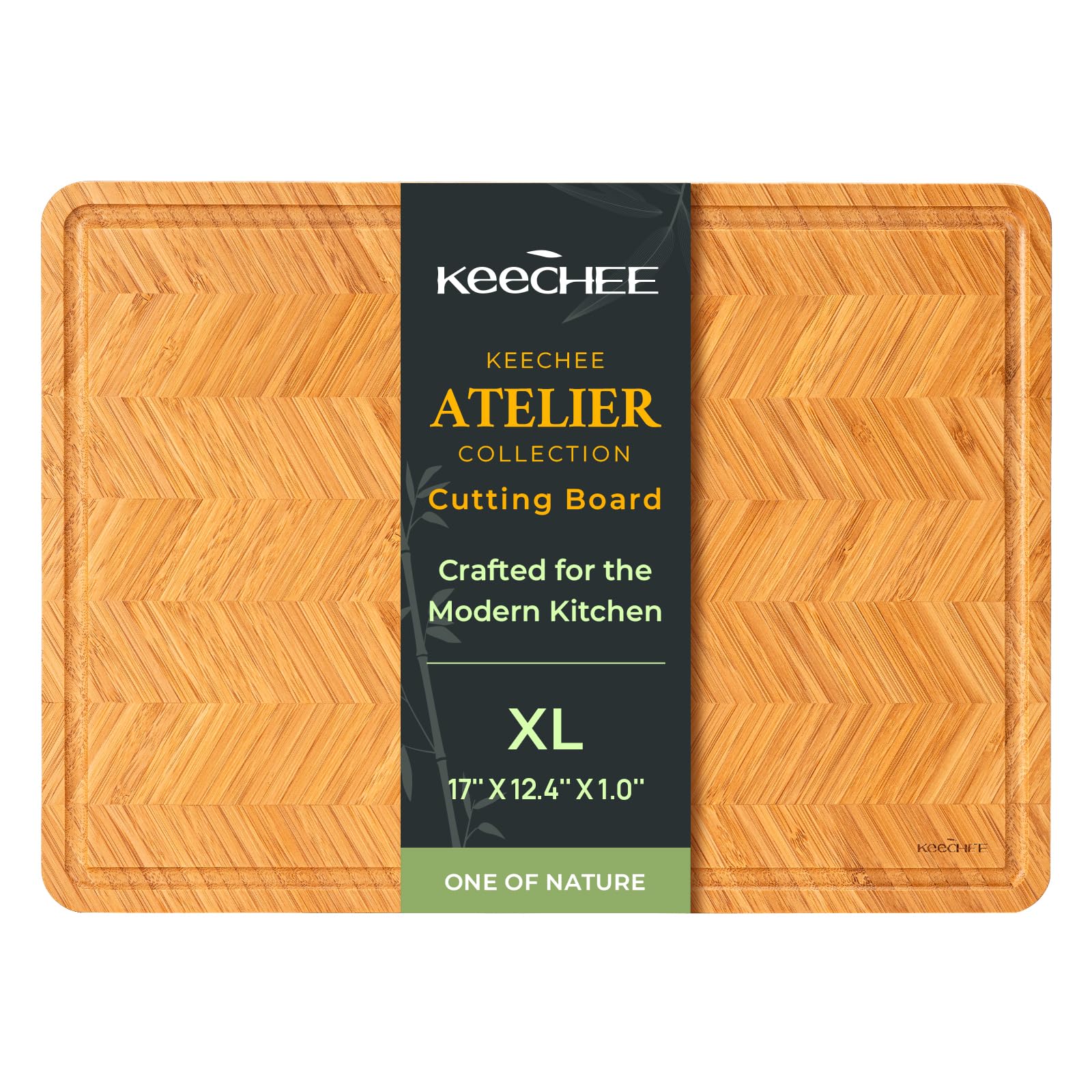 Bamboo Cutting Board, Durable Wood Cutting Boards for Kitchen with Deep Juice Grooves & Built-in Handles, Ideal Charcuterie & Chopping for Meat, Vegetables and Fruits Ideal Kitchen Gifts