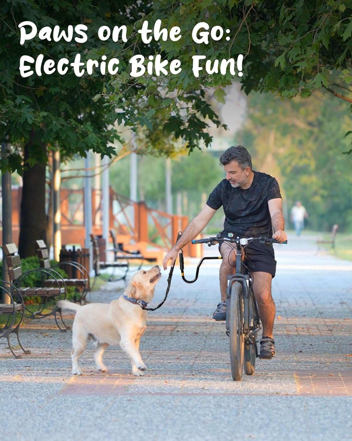 Dog Bike Leash - Hands-Free Bike Attachment for Dogs, Safe Shock-Absorbing, Adjustable Length, Easy to Install