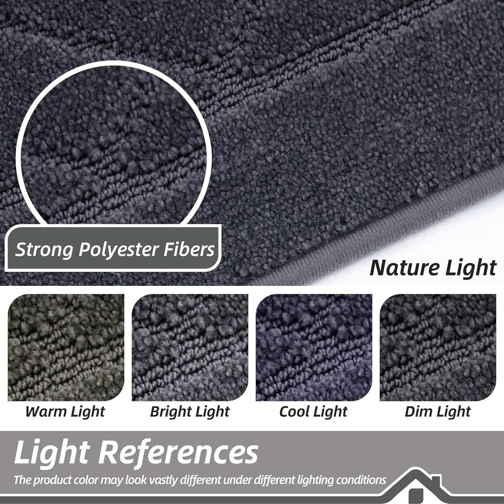 BEQHAUSE Dirt Trapper Door Mat 32" x 48", Doormat Non-Slip Entryway Rugs Washable, Dog Door Mat Stain Resistant and Absorbent Welcome Floor Mat for Front Back Door, Mud Wet Shoes & Paws, Dark Grey