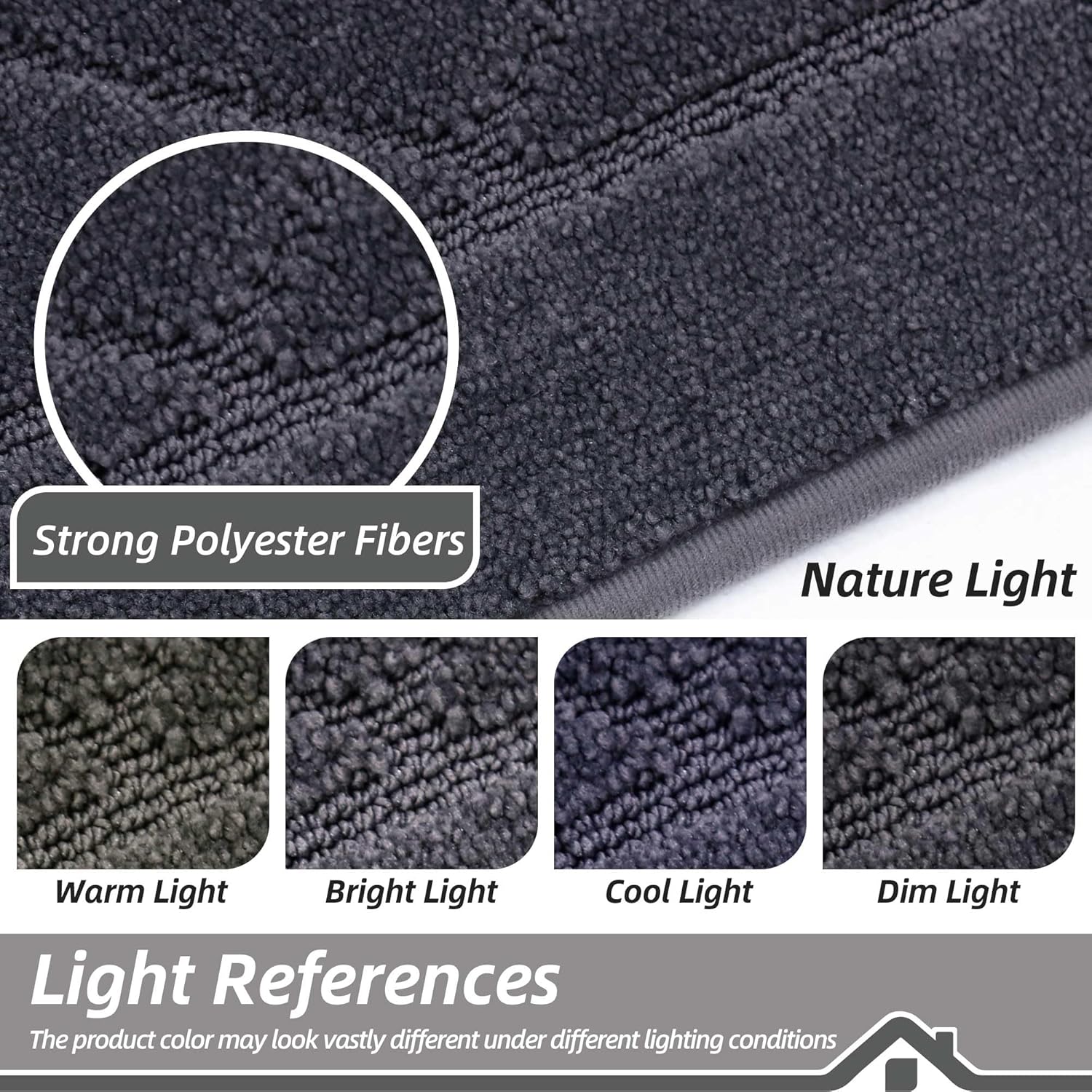 BEQHAUSE Dirt Trapper Door Mat 32" x 48", Doormat Non-Slip Entryway Rugs Washable, Dog Door Mat Stain Resistant and Absorbent Welcome Floor Mat for Front Back Door, Mud Wet Shoes & Paws, Dark Grey