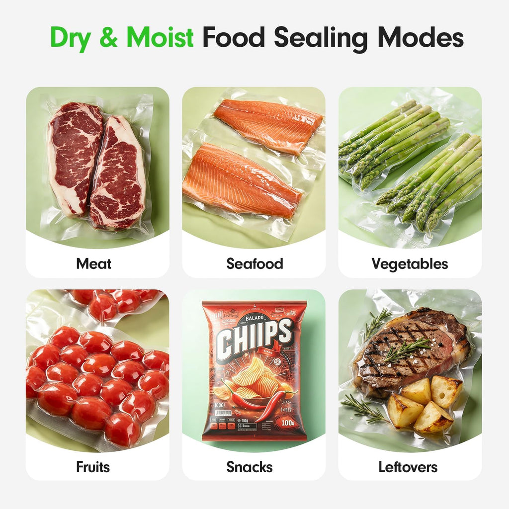 Portable Vacuum Sealer for Food Storage: 75kPa Suction Vacuum Sealer Machine - 4000mAh Rechargeable Battery for Home Kitchens Apartments RVs & Travel - Dry & Moist Food Modes, Built-in Cutter