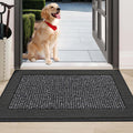 BEQHAUSE Indoor Door Mat 32" x 48", Dirt Trapper Door Mats Non-Slip Entryway Rugs Washable, Resist Dirt Absorbent Welcome Mat, Low Profile Floor Mats for Front Back Door and Entryway, Taupe