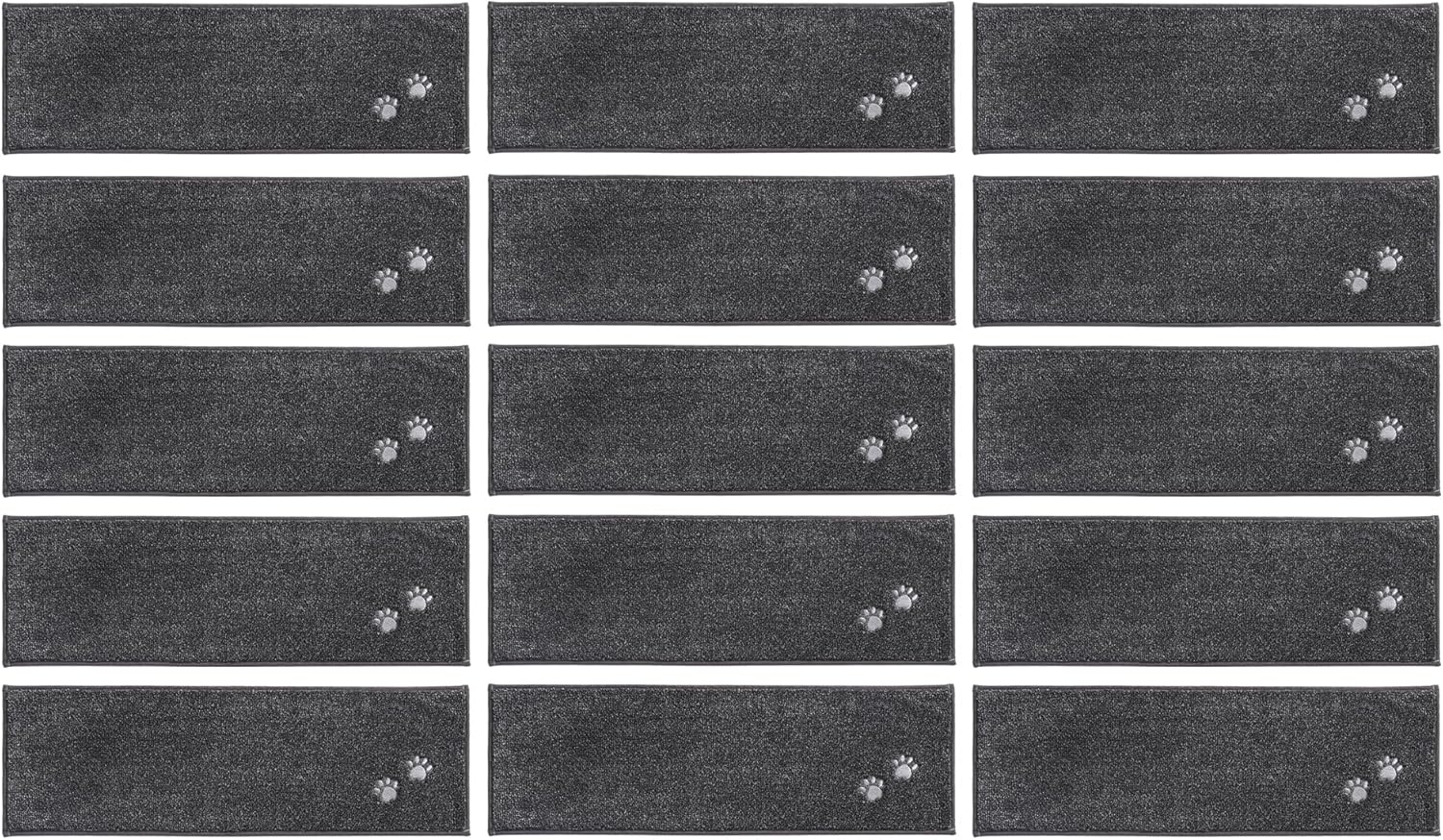 BEQHAUSE Stair Treads for Wooden Steps 28inX9in, Non Slip Carpet Stair Treads Indoor Stair Runners Machine Washable, Soft Stair Rugs Mat Surface Polyester TPE Backing, 15pcs, Charcoal