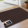 JSEI Entryway Rugs Doormat 20"x32", Non-Slip Dirt Trapper Door Mats Indoor, Washable Absorbent and Stain Resist Welcome Floor Mat for Front Door, Dog Door Mat, Dirty Wet Shoes & Paws, Navy Blue